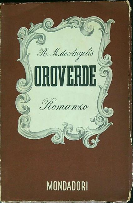 Oroverde - Raoul Maria De Angelis - copertina