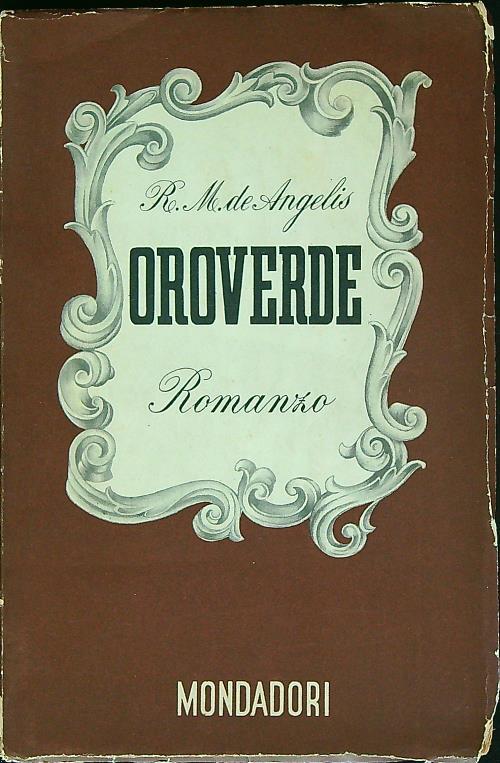 Oroverde - Raoul Maria De Angelis - copertina