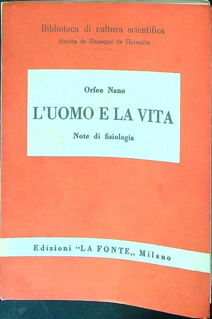 L' uomo e la vita - Orfeo Nano - copertina