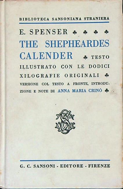 The Shepheardes Calender - Edmund Spenser - copertina