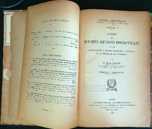 Lecons sur quelques equations fonctionnelles  - Emile Picard - copertina