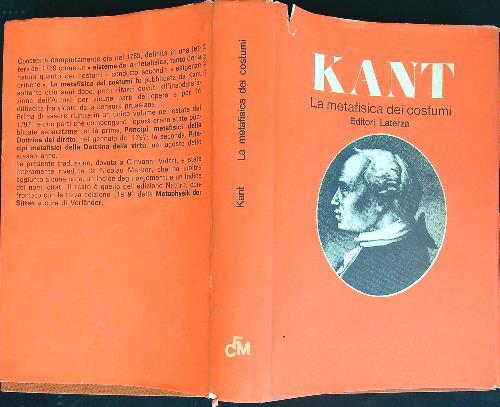 La metafisica dei costumi  - Immanuel Kant - copertina