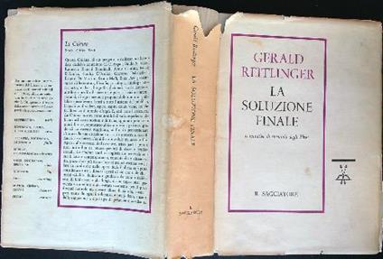 La soluzione finale   - Gerald Reitlinger - copertina