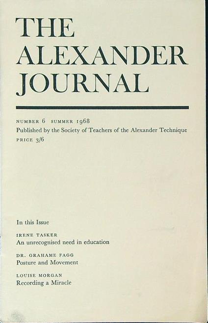 The alexander Journal 6/1968 - copertina