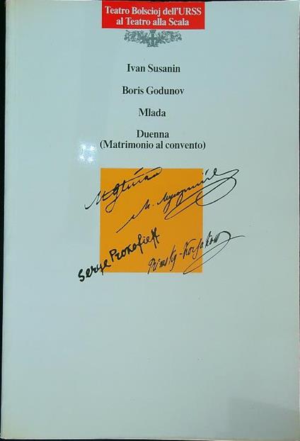 Il Teatro Bolscioj dell'URSS al Teatro alla Scala. Ottobre 1989 - copertina