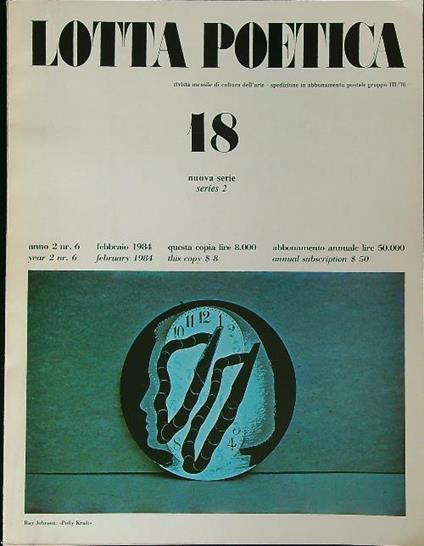 Lotta poetica Nuova serie/ n. 6 - febbraio 1984 - copertina