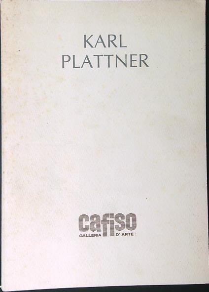 Karl Plattner - copertina