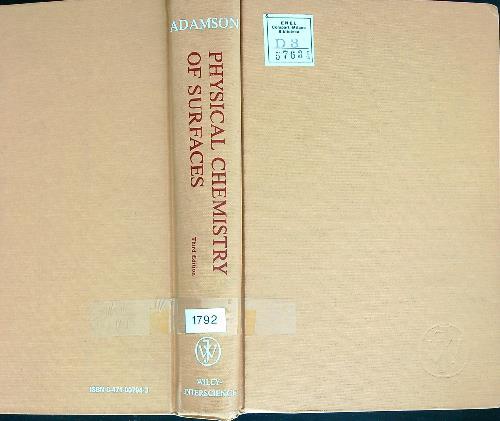 Physical Chemistry of Surfaces  - Arthur W. Adamson - copertina