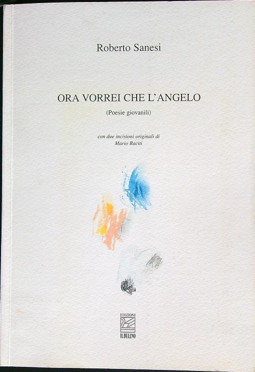 Ora vorrei che l'angelo (Poesie giovanili)  - Roberto Sanesi - copertina