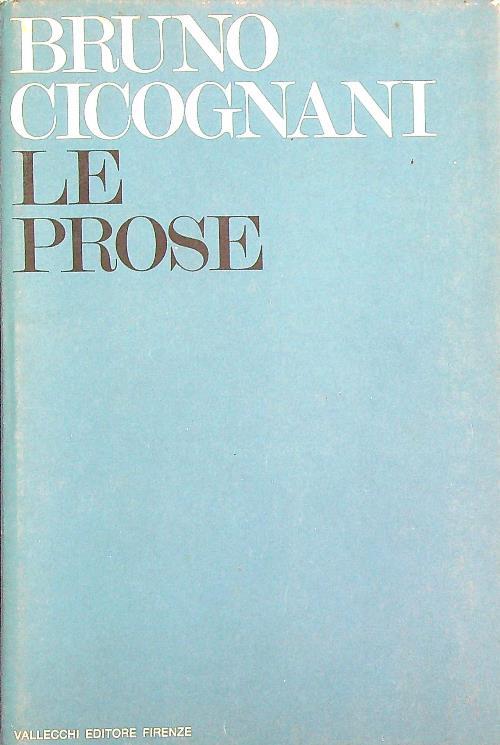 Le prose - Bruno Cicognani - copertina