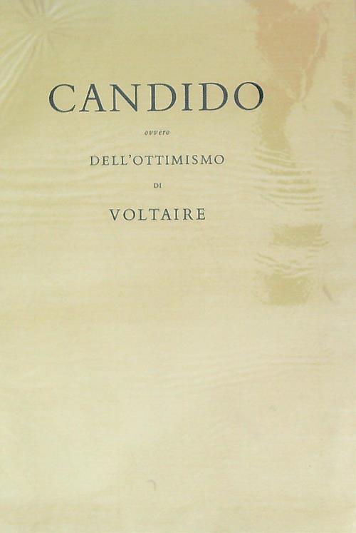 Candido ovvero dell'ottimismo  - Voltaire  - copertina