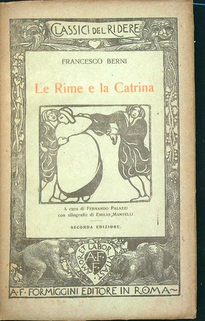 Le Rime e la Catrina  - Francesco Berni - copertina