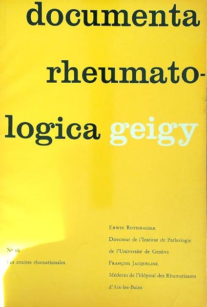 Documenta rheumatologica 16 - copertina