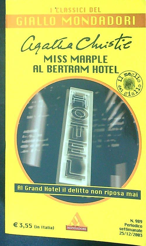 Miss Marple al Bertram Hotel - Agatha Christie - copertina