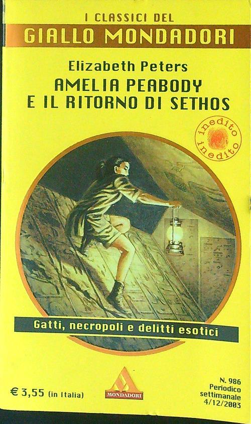 Amelia Peabody e il ritorno di Sethos - Elizabeth Peters - copertina