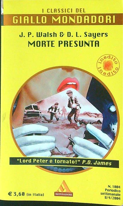 Morte presunta - J. P. Walsh - copertina