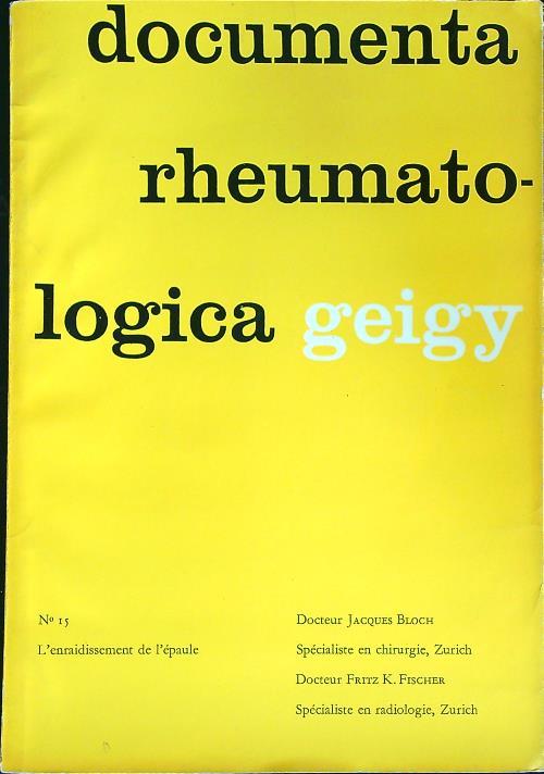 Documenta rheumatologica 15 - copertina