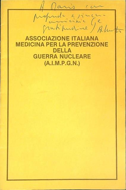 Associazione Italiana Medicina per la prevenzione della guerra nucleare  - copertina