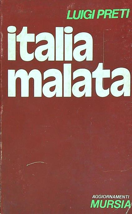 Italia malata   - Luigi Preti - copertina