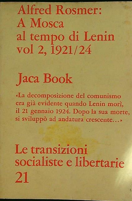 A Mosca al tempo di Lenin 2 - Alfred Rosmer - copertina