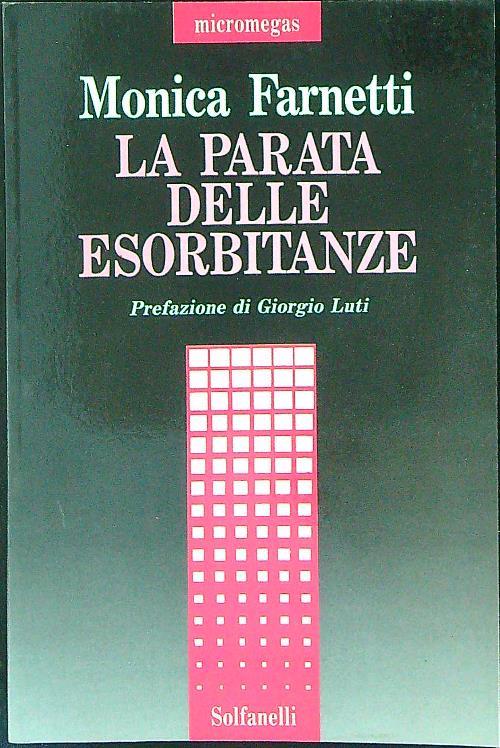 La  parata delle esorbitanze - Monica Farnetti - copertina