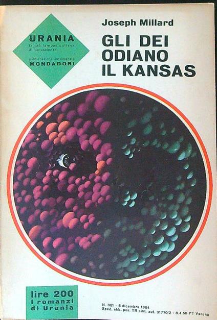 Gli  dei odiano il Kansas - Joseph Millard - copertina