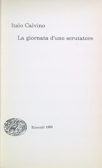 La giornata d'uno scrutatore - Italo Calvino - copertina
