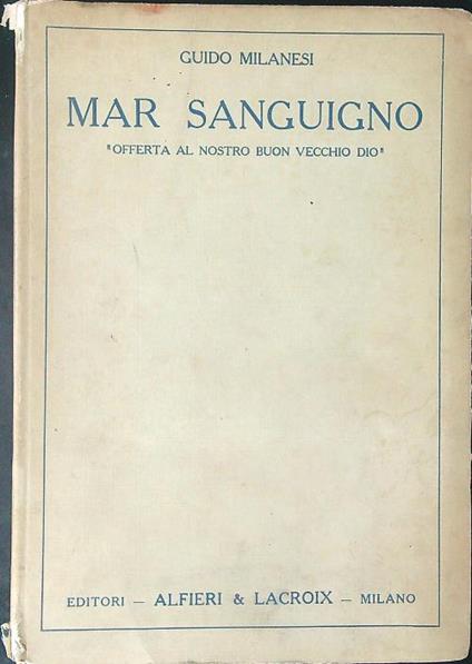 Mar Sanguigno - Guido Milanesi - copertina
