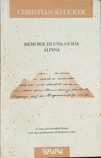 Memorie di una guida alpina - Christian Klucker - copertina
