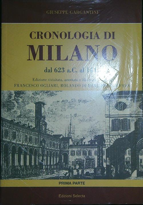 Cronologia di Milano Prima parte - Giuseppe Gargantini - copertina