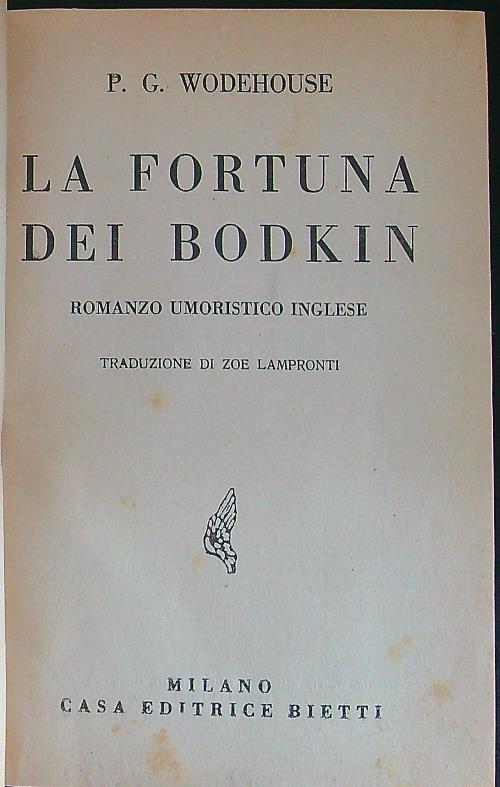 La  fortuna dei Bodkin - P. G. Wodehouse - copertina