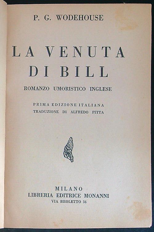 La  venuta di Bill - P. G. Wodehouse - copertina