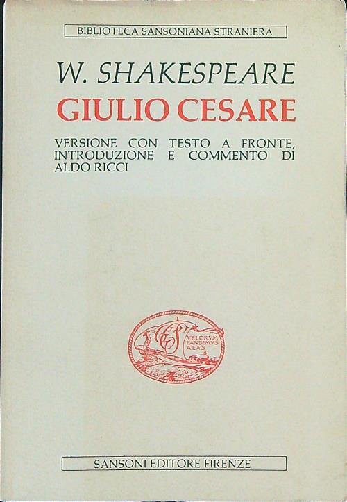 Giulio Cesare - W. Shakespeare - copertina