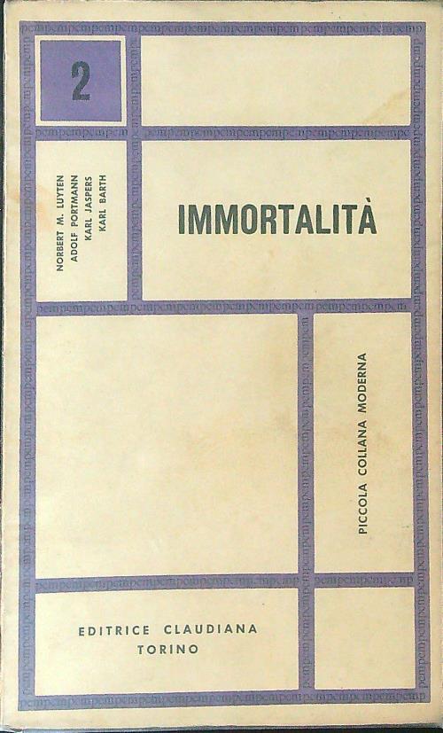 Immortalità - copertina