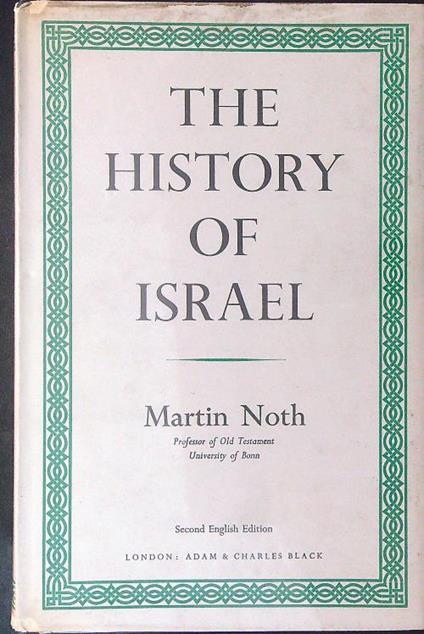 The  history of Israel - Martin Noth - copertina