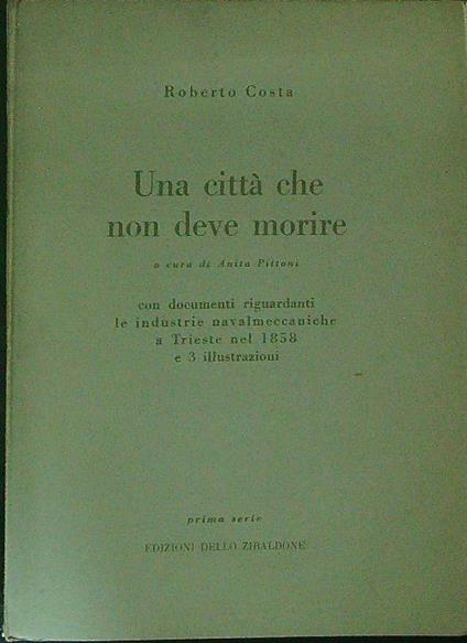Una  città che non deve morire - Roberto Costa - copertina