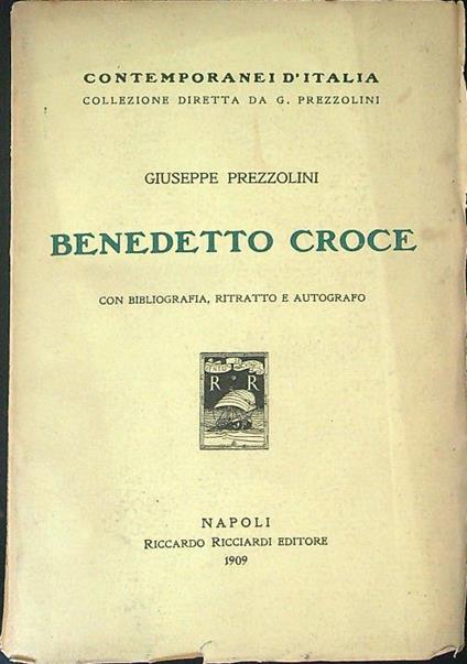 Benedetto Croce - Giuseppe Prezzolini - copertina