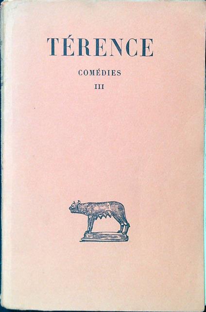 Comédies. Tome III: Hécyre - Adelphes - Térence - copertina