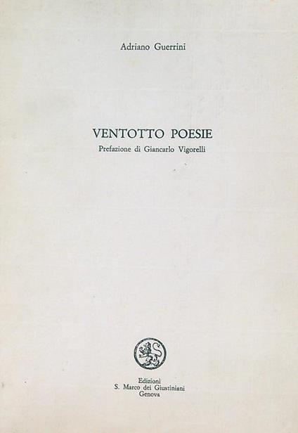 Ventotto poesie  - Adriano Guerrini - copertina