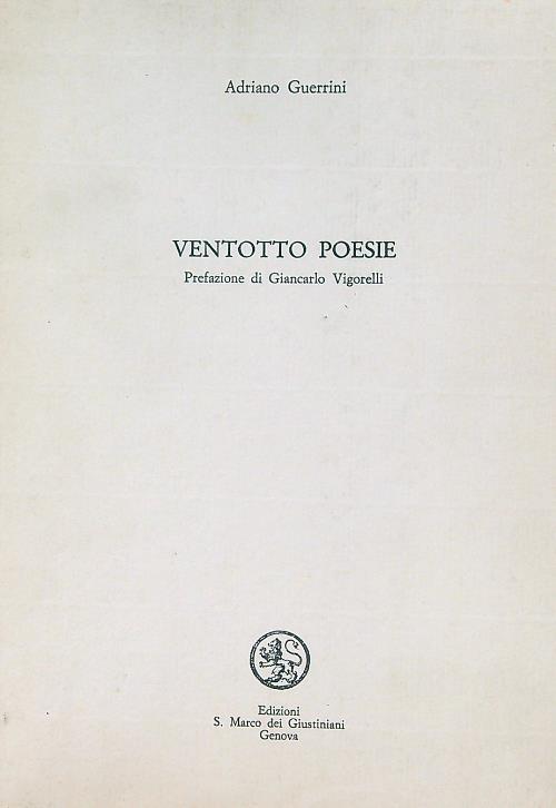 Ventotto poesie  - Adriano Guerrini - copertina