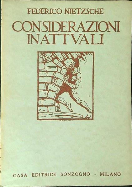 Considerazioni inattuali  - Federico Nietzsche - copertina