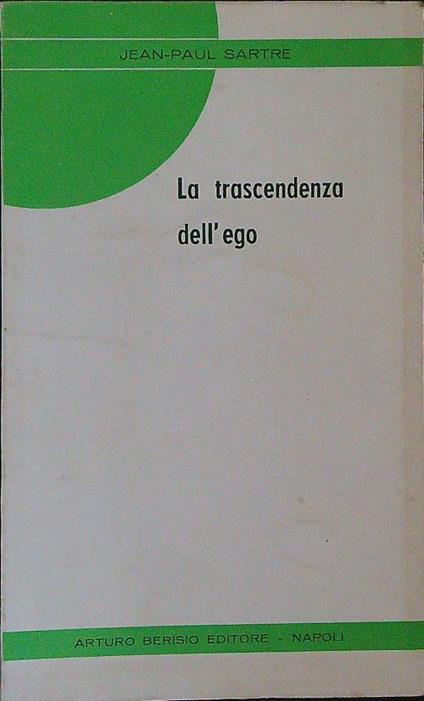 La  trascendenza dell'ego - Jean-Paul Sartre - copertina