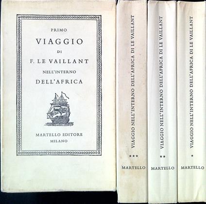 Primo viaggio di F.le Vaillant nell'interno dell'Africa - 3 Volumi - François Le Vaillant - copertina