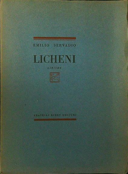Licheni - Emilio Servadio - copertina