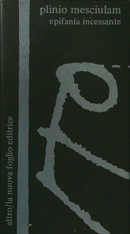 Plinio Mesciulam Epifania incessante - copertina