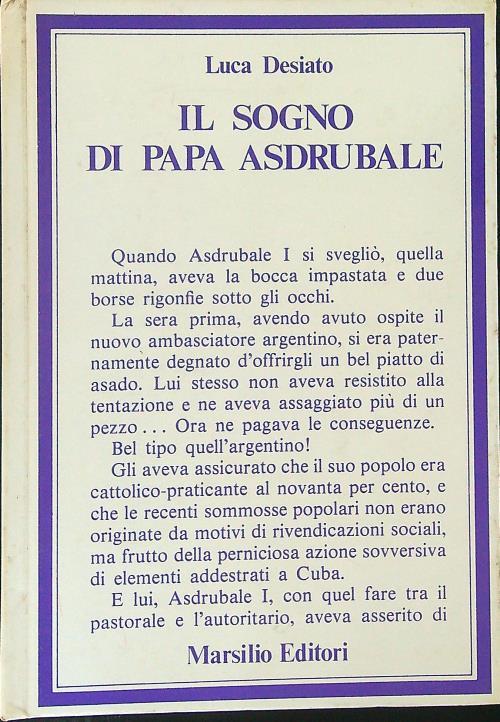 Il  sogno di papa Asdrubale - Luca Desiato - copertina