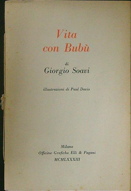 Vita con Bubù - Giorgio Soavi - copertina