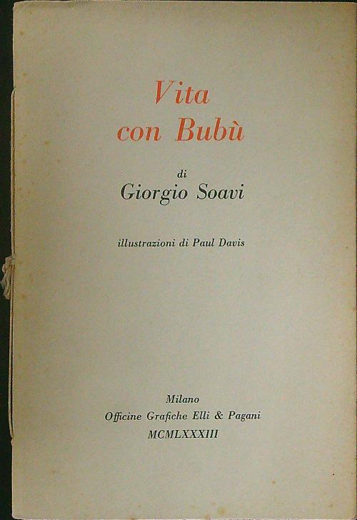Vita con Bubù - Giorgio Soavi - copertina