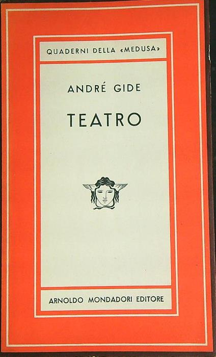 Teatro   - Andrè Gide - copertina