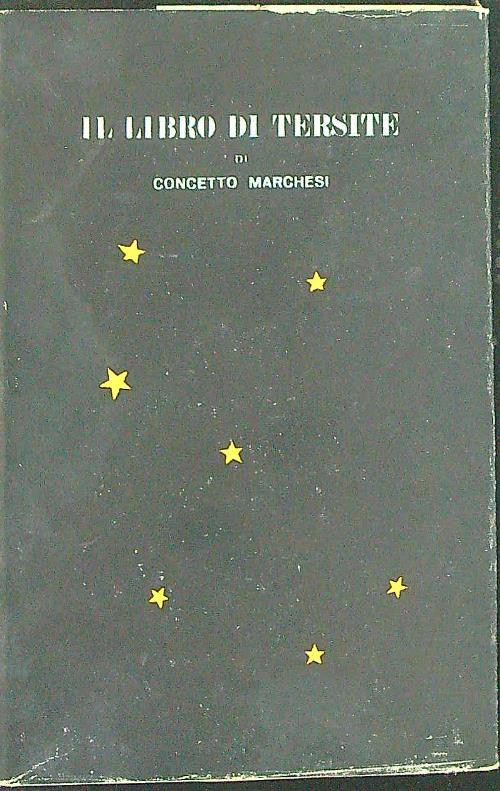 Il  libro di Tersite - Concetto Marchesi - copertina